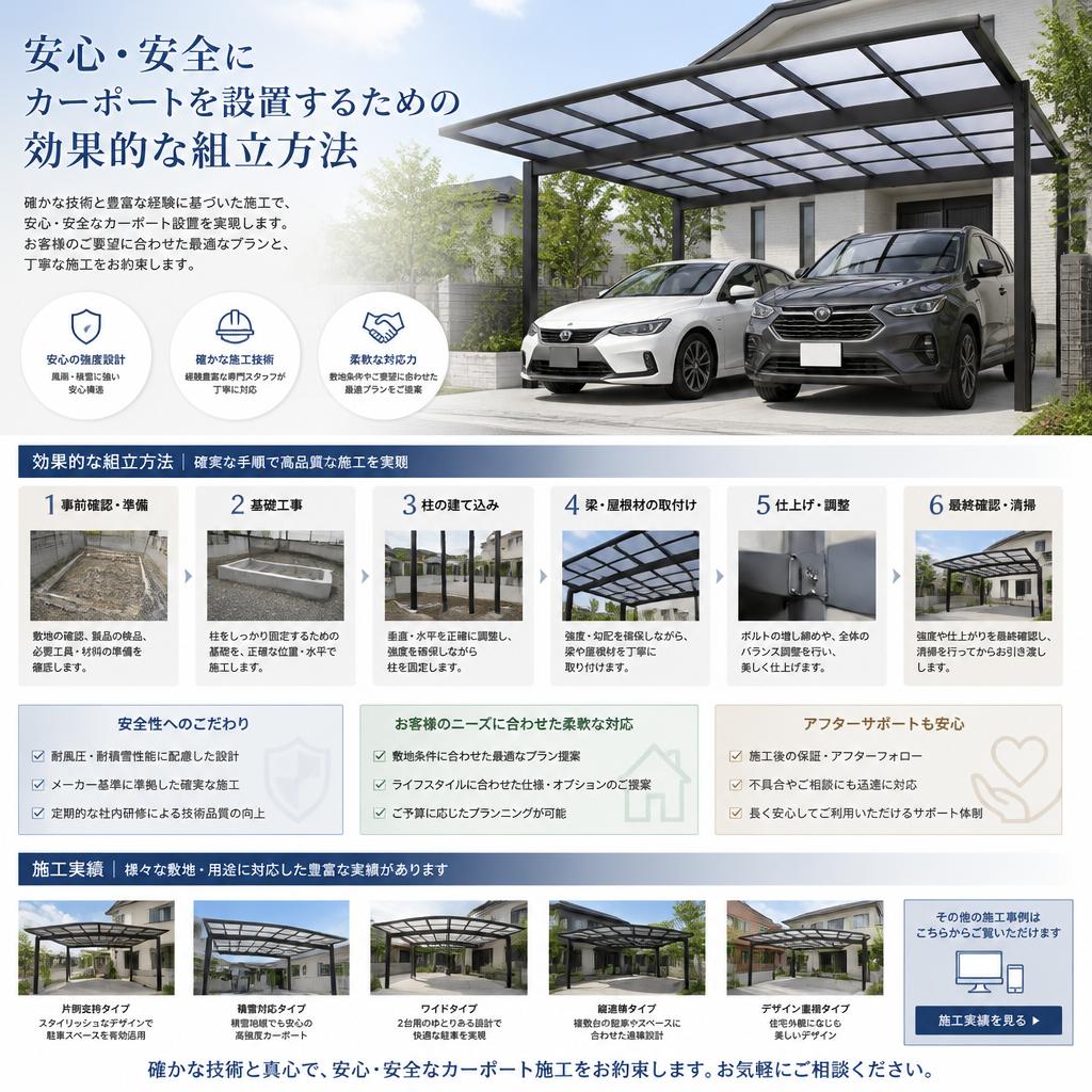 効果的な組立方法と施工実績