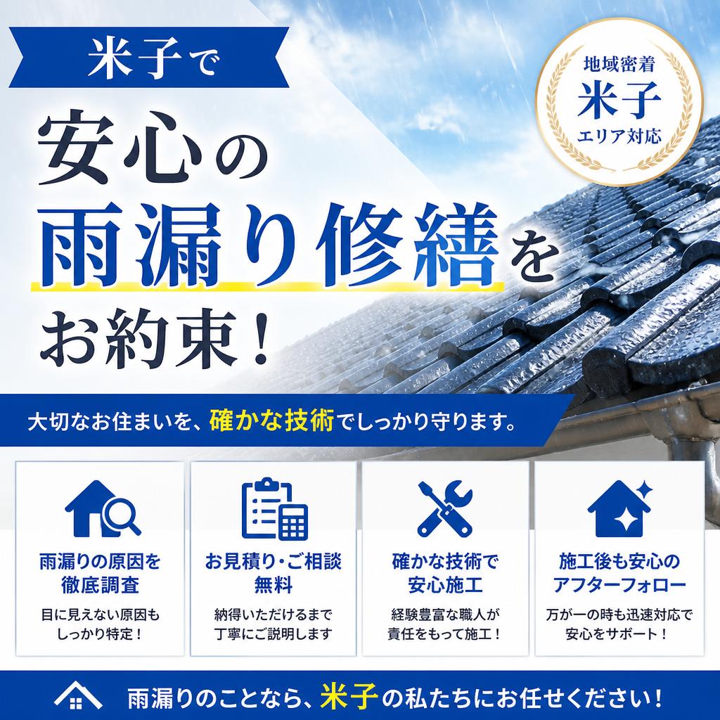 米子で安心の雨漏り修繕をお約束！