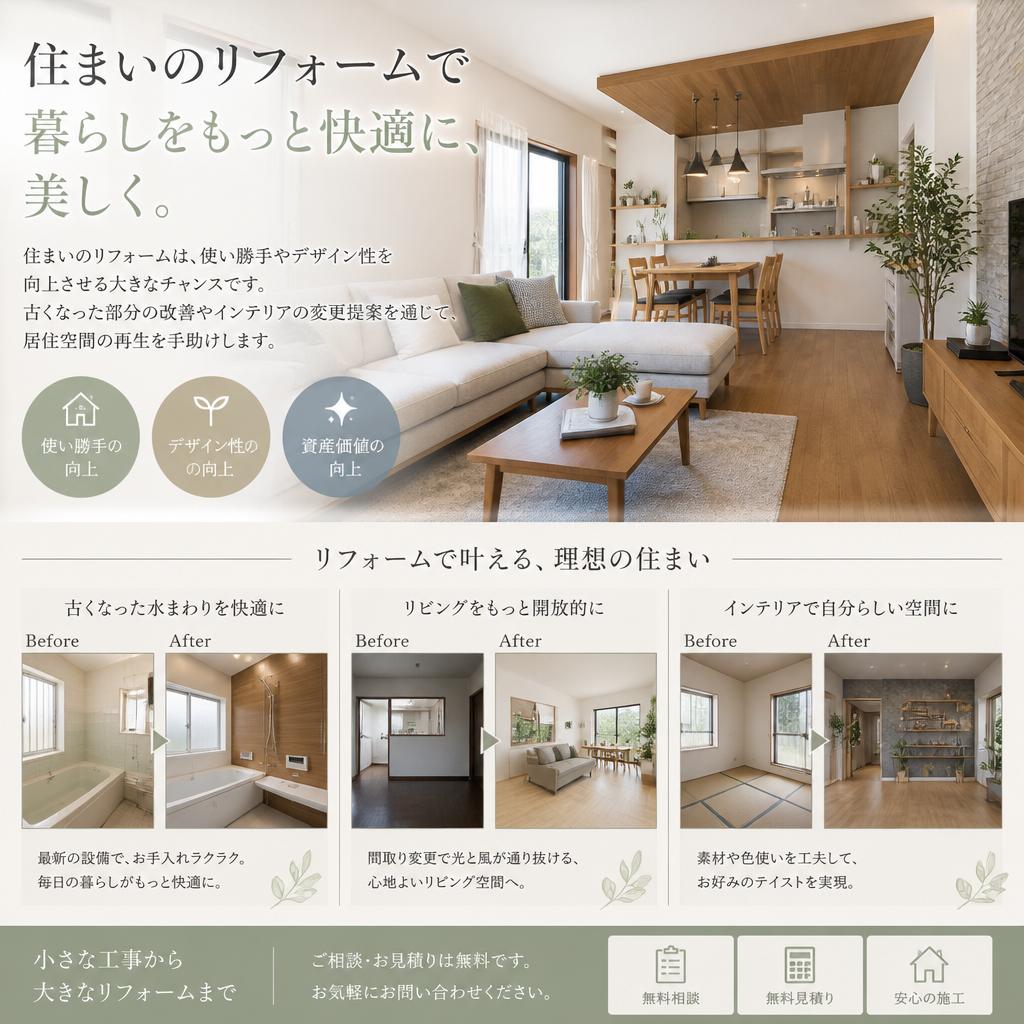 リフォームで叶える住まいの再生